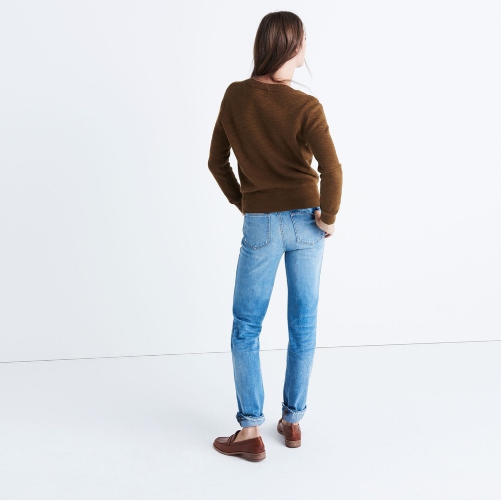 MADEWELL Women’s Milestone V-Neck Pullover Sweater Tan Weathered Olive Size XS - Picture 5 of 12